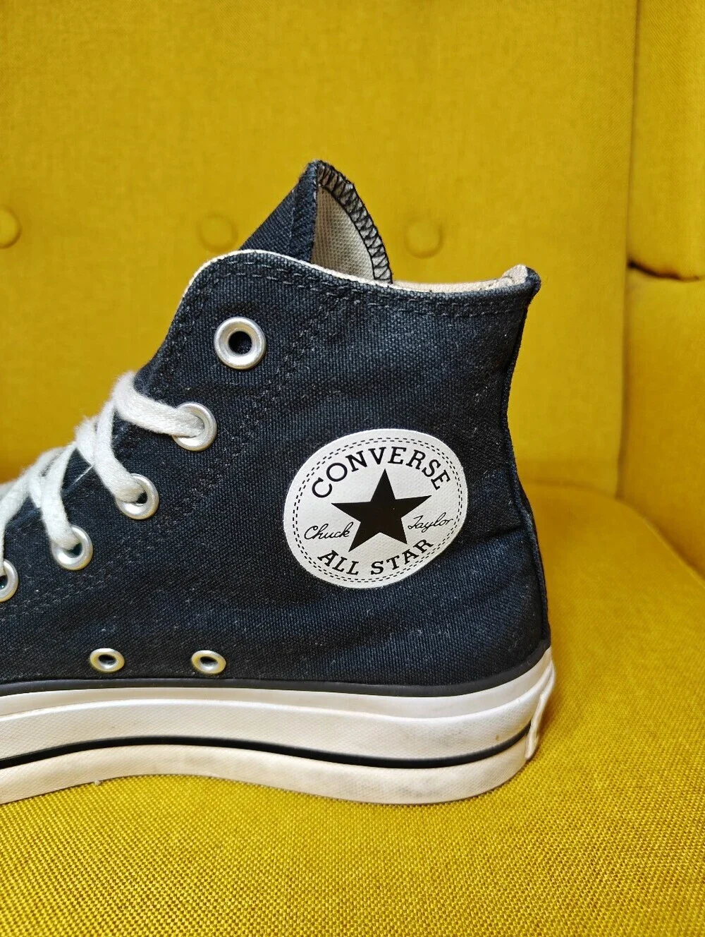 CONVERSE Chuck Taylor Black All Star Platform High Top  Women's  Sneaker Size 7